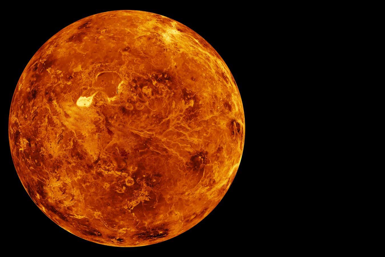 Planet Venus on a dark background. Elements of this image furnished by NASA. High quality photo; Shutterstock ID 2396628567; purchase_order: -; job: -; client: -; other: -